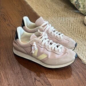 Womens Veja Pink and Cream Sneakers